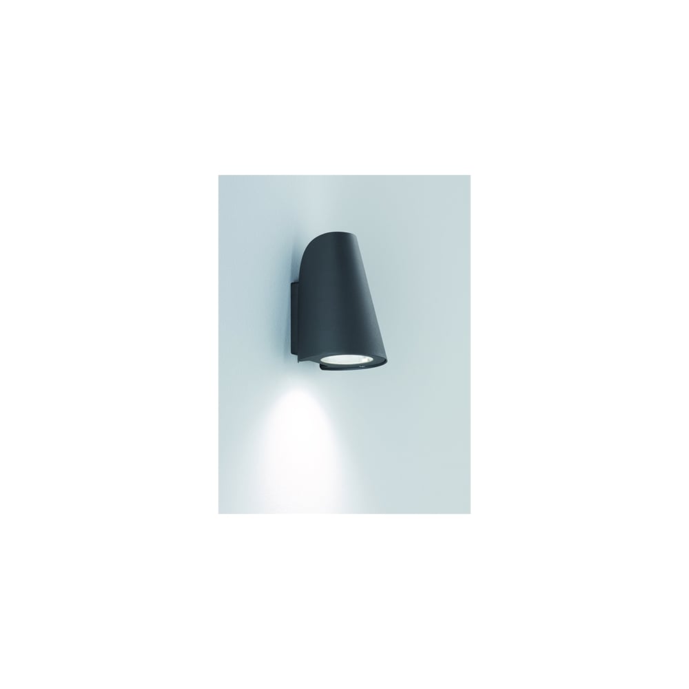 EXT6618 Exto Outside 1 Light Wall Flush Dark Grey (SD)