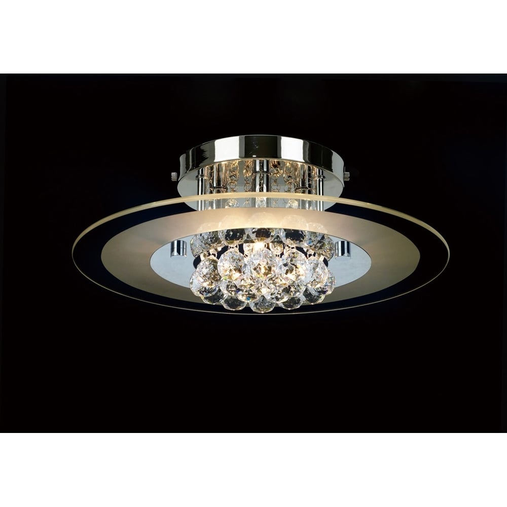 IL30021 Delmar 4 Light Round Flush Chrome