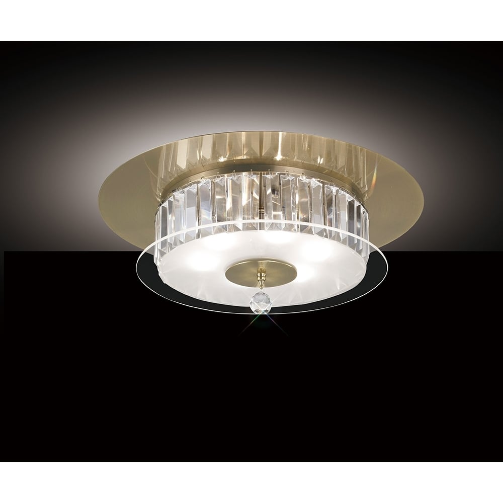 IL30244 Tosca 6 Light Antique Brass/crystal