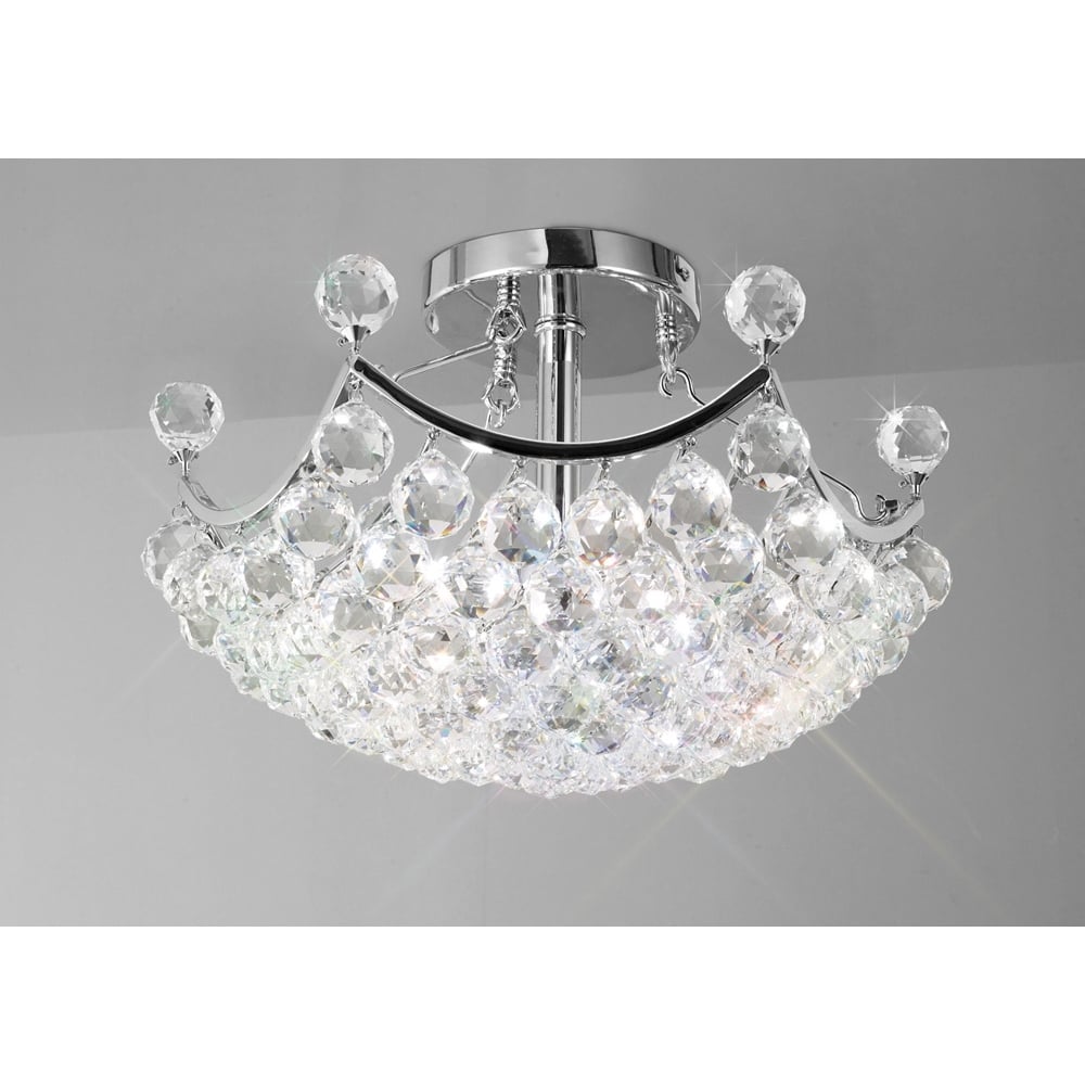 IL30035 Cesto Ceiling 4 Light Polished Chrome/crystal