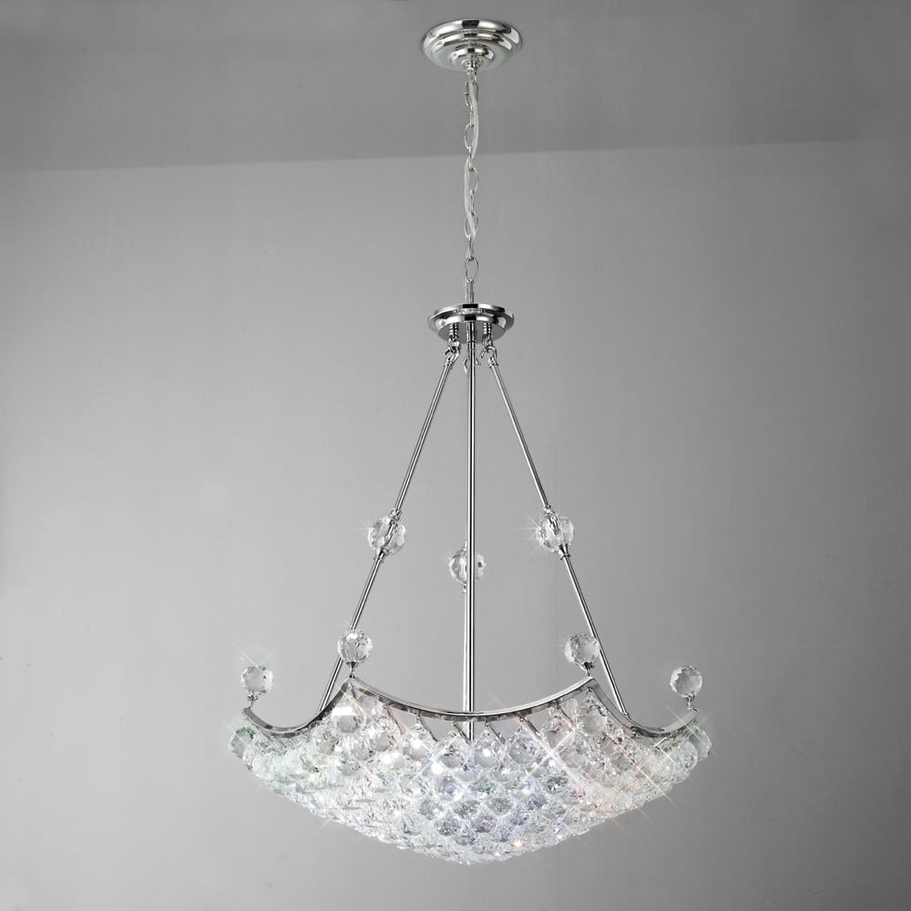 IL30036 Cesto Pendant 10 Light Polished Chrome/crystal