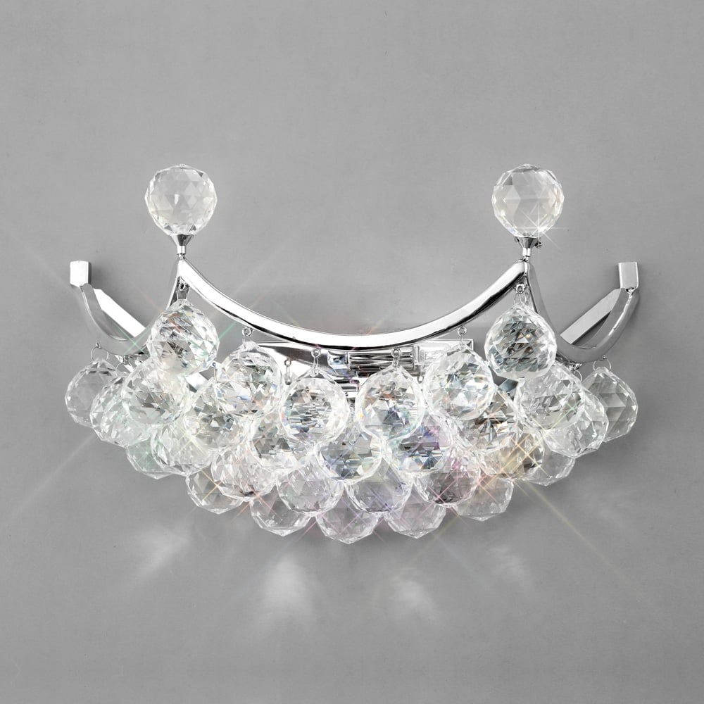 IL30037 Cesto Wall Lamp 2 Light Polished Chrome/crystal