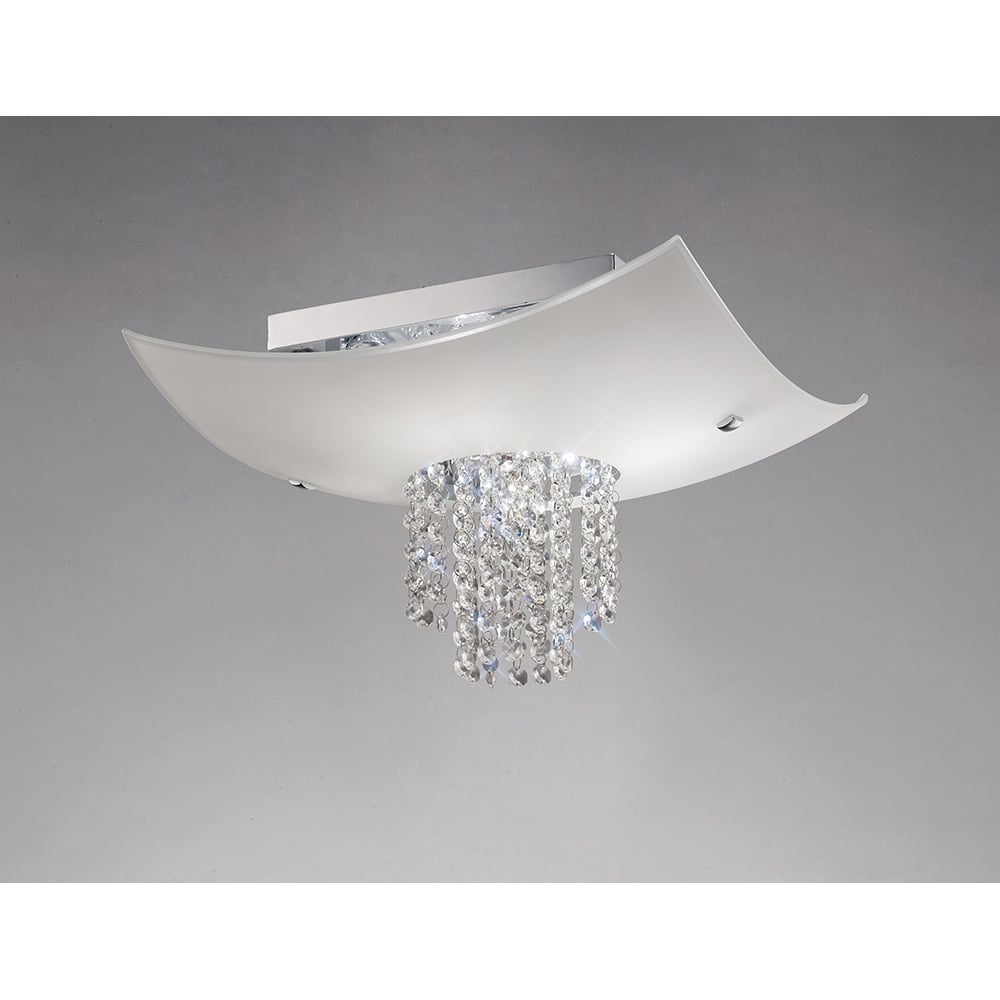 IL31476 Nyla Ceiling Chrome/glass/crystal