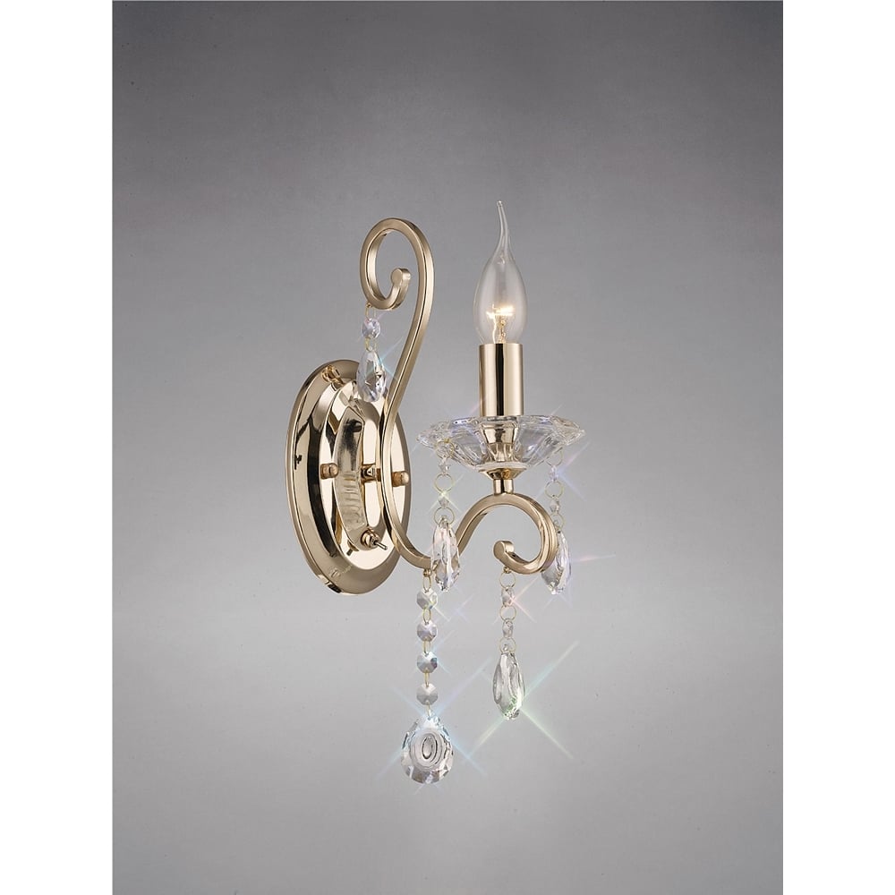 IL32061 Vela Wall Lamp French Gold/crystal