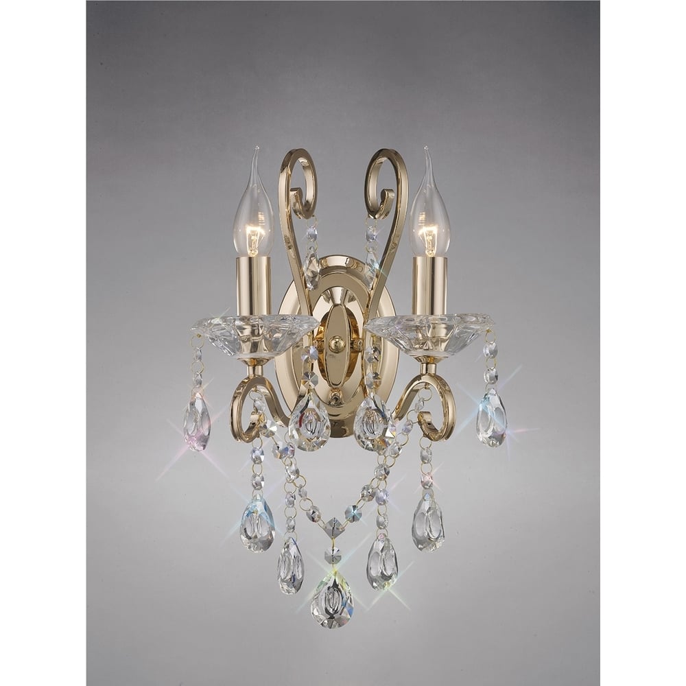 IL32062 Vela Wall Lamp French Gold/crystal