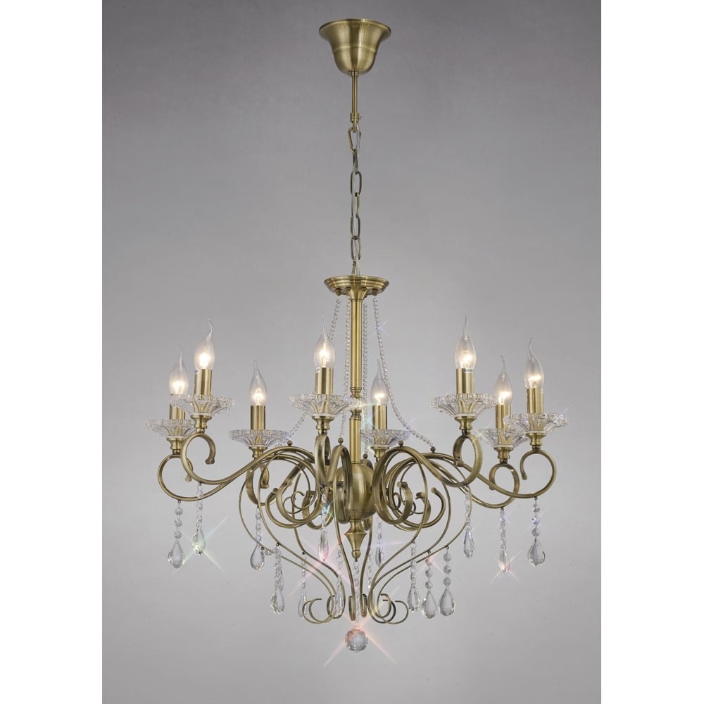 IL32078 Libra Pendant Antique Brass/crystal
