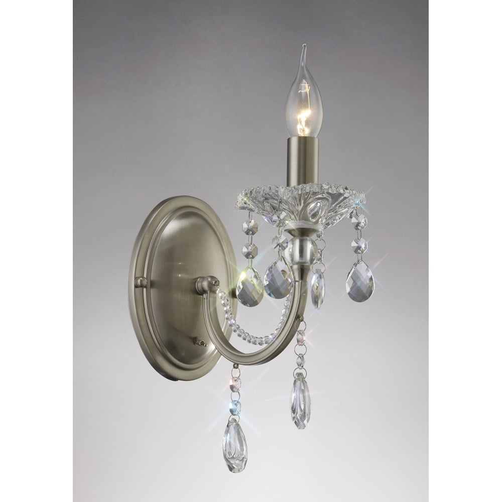 IL32081 Leana Wall Lamp Satin Nickel/crystal