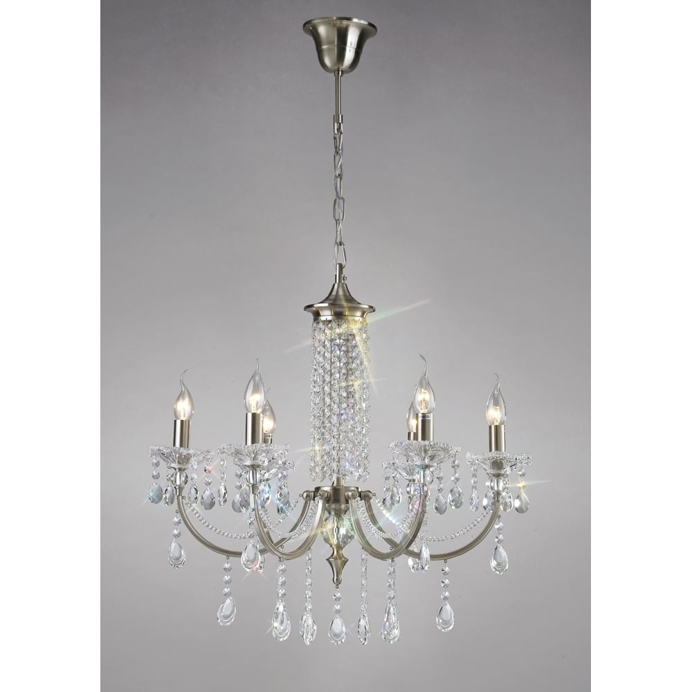IL32086 Leana Pendant Satin Nickel/crystal