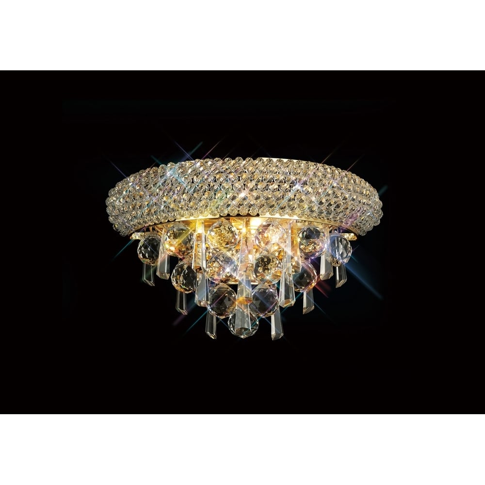 IL32100 Alexandra Wall Lamp Gold/crystal