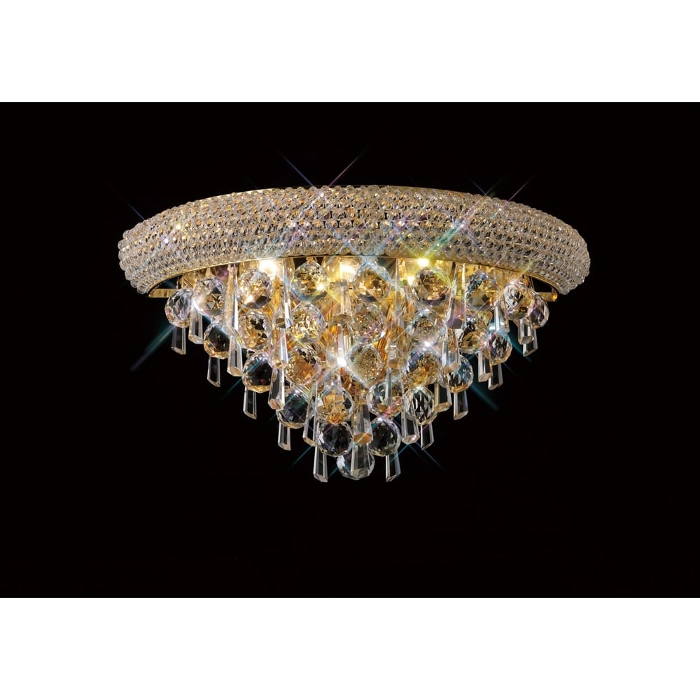IL32101 Alexandra Wall Lamp Gold/crystal