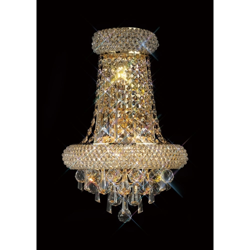 IL32102 Alexandra Wall Lamp Gold/crystal