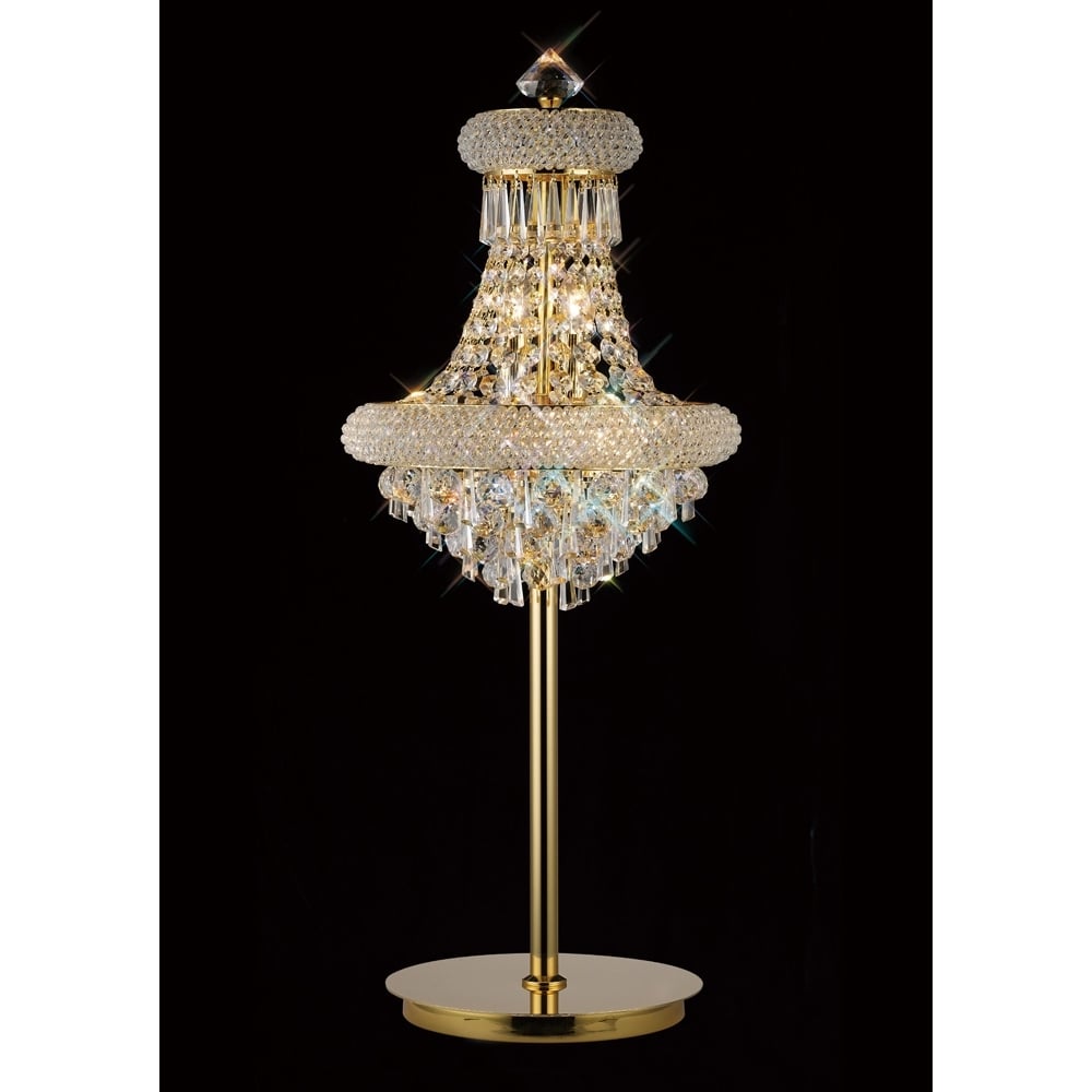 IL32103 Alexandra Table Lamp Gold/crystal