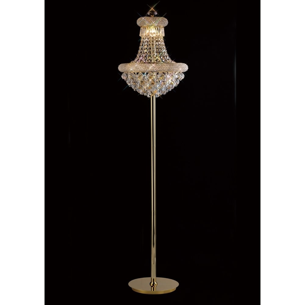 IL32104 Alexandra Floor Lamp Gold/crystal