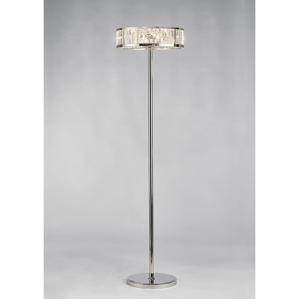 Diyas IL30177 Torre Floor Lamp 5 Light Polished Chrome/Crystal