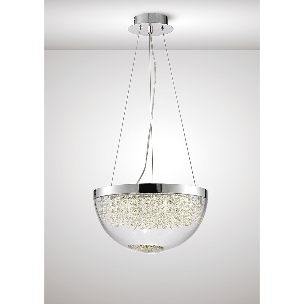 Diyas IL80012 Harper Large Pendant LED Polished Chrome/Crystal