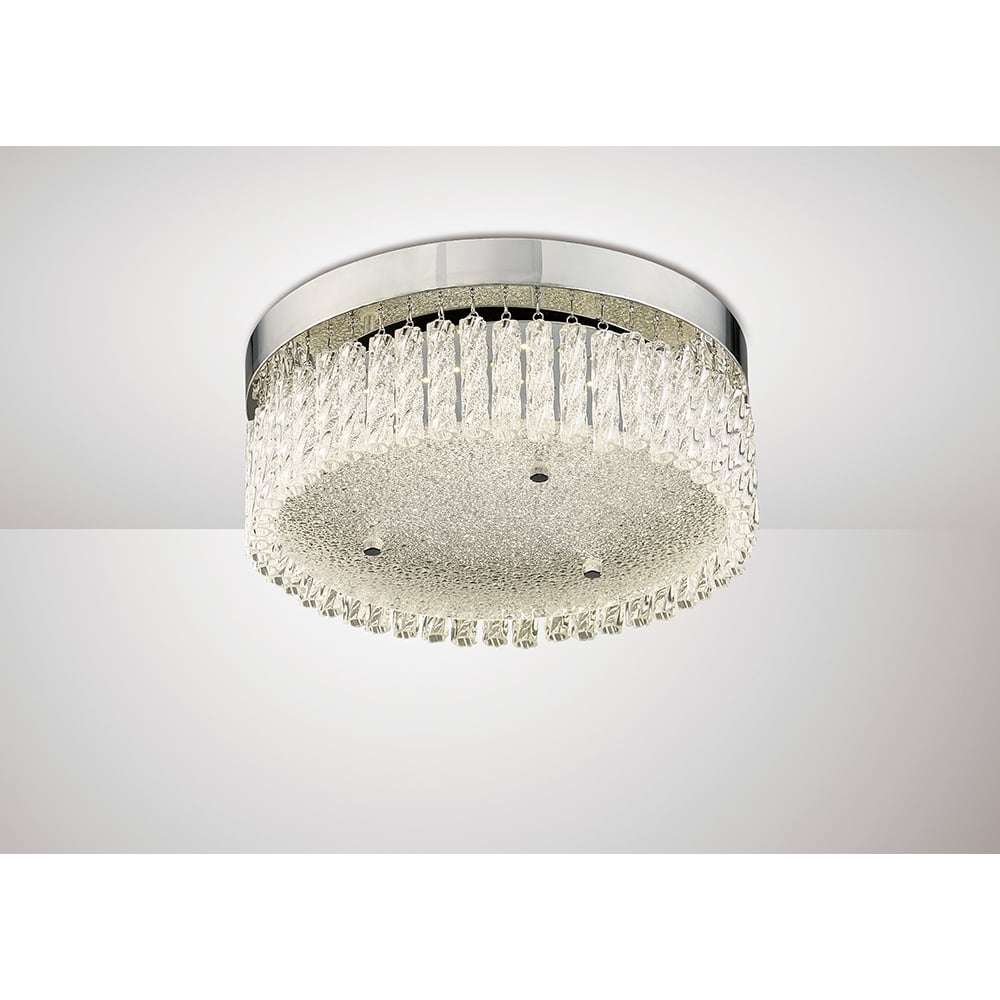 Diyas IL80054 Aiden Small Round Ceiling LED Polished Chrome/Crystal