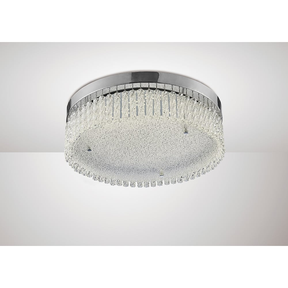 Diyas IL80055 Aiden Large Round Ceiling LED Polished Chrome/Crystal