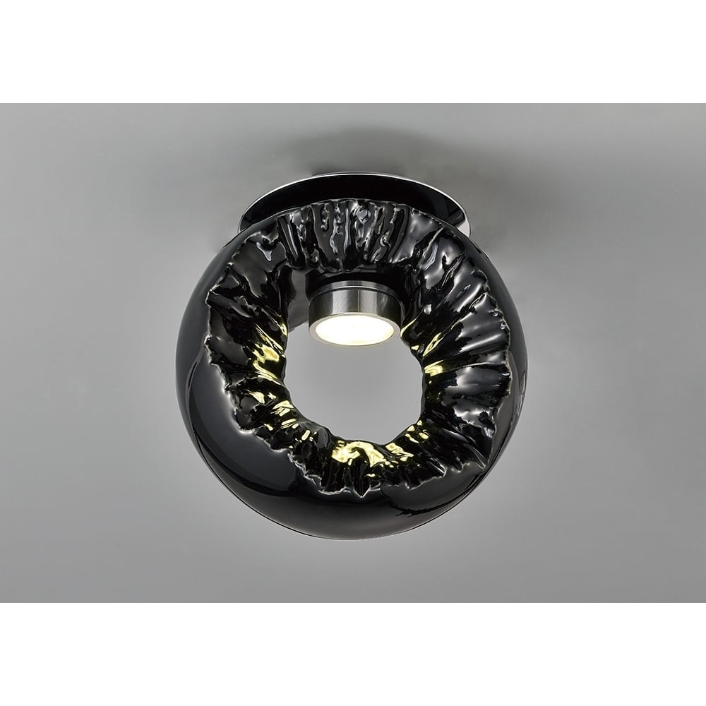 Diyas IL80062 Salvio Ceiling Round Sculpture Chrome/Black