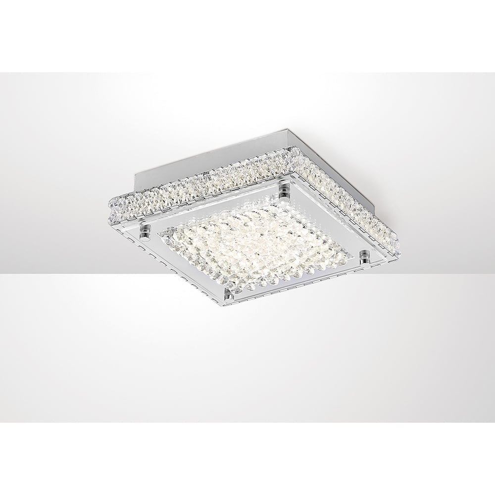 Diyas IL80070 Amelia Ceiling LED Stainless Steel/Crystal