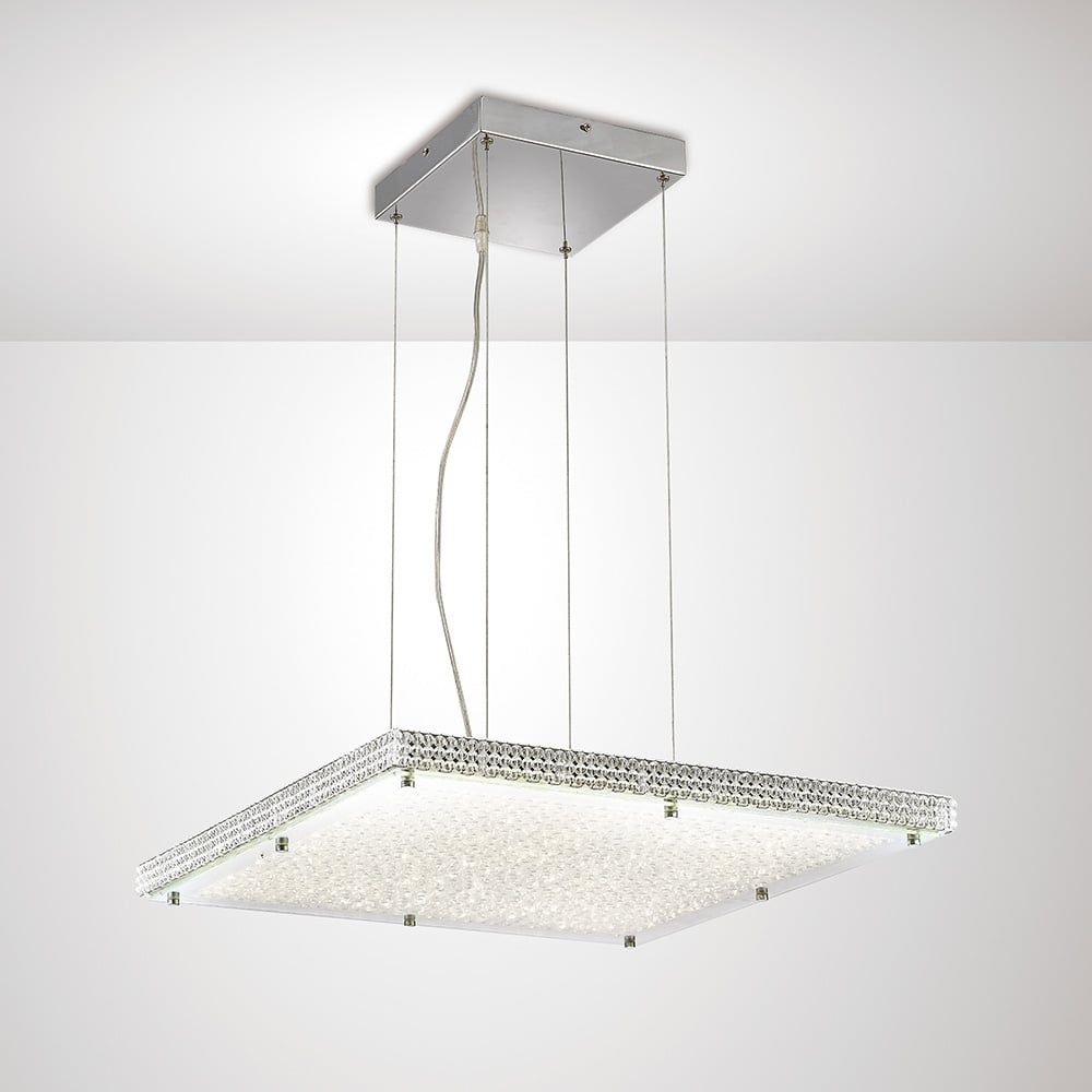 Diyas IL80073 Amelia Pendant LED Stainless Steel/Crystal