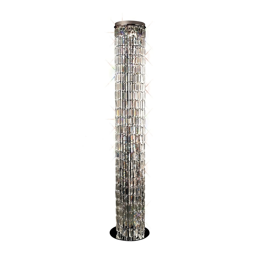 IL30074 Torre Pendant 4 Light Polished Chrome/crystal. (ceiling Plate And Mirror Only.)