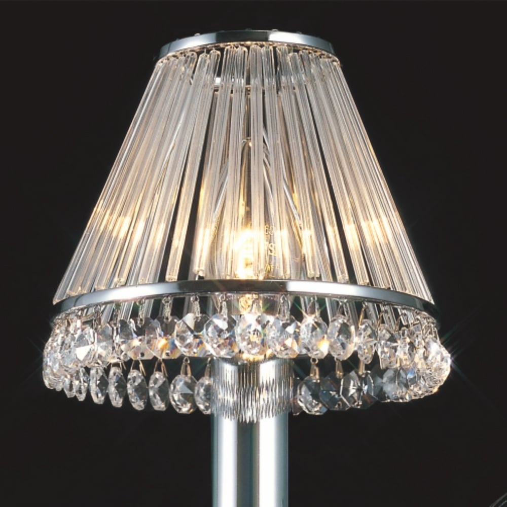 IL30100 Crystal Clip On Shade Chrome Frame/clear Glass