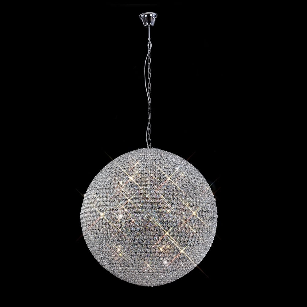 IL30196 Ava Pendant 18 Light Polished Chrome/crystal