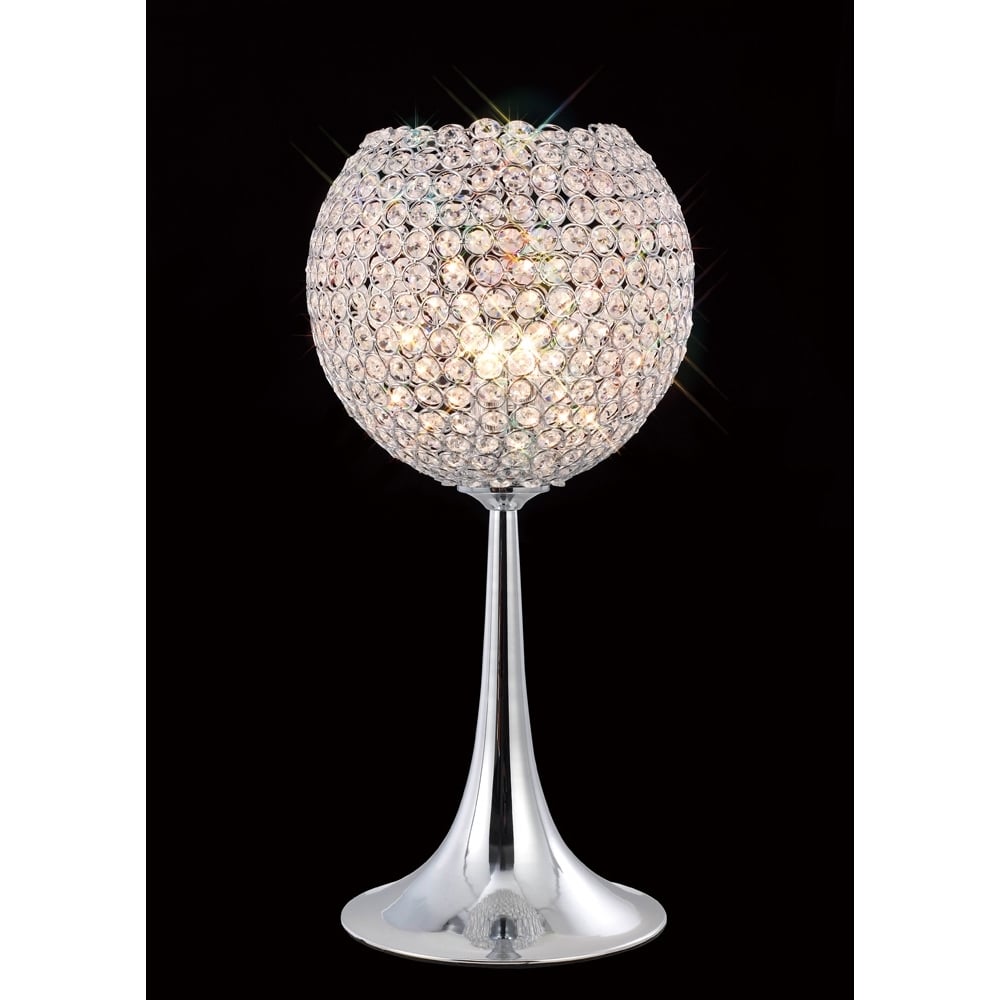 IL30194 Ava Table Lamp 3 Light Polished Chrome/crystal