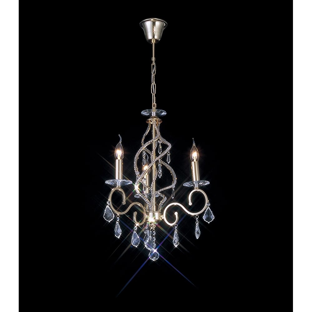 IL30323 Torino 3 Light Pendant Gold/crystal