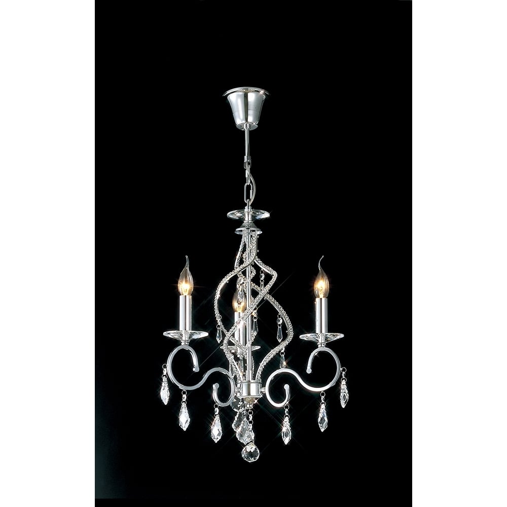 IL30313 Torino 3 Light Pendant Chrome/crystal