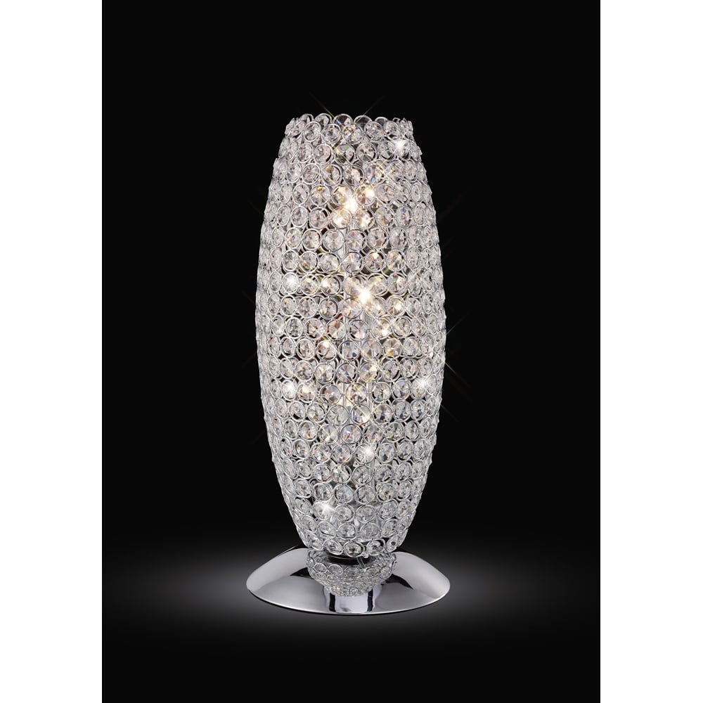 IL30411 Kos Table Lamp 3 Light Polished Chrome/crystal