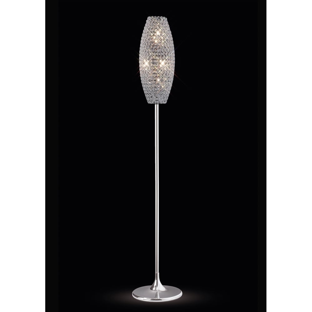 IL30412 Kos Floor Lamp 4 Light Polished Chrome/crystal
