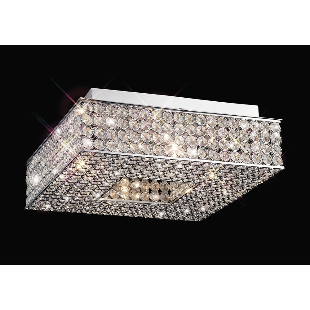 IL30431 Piazza Ceiling 4 Light Polished Chrome/crystal