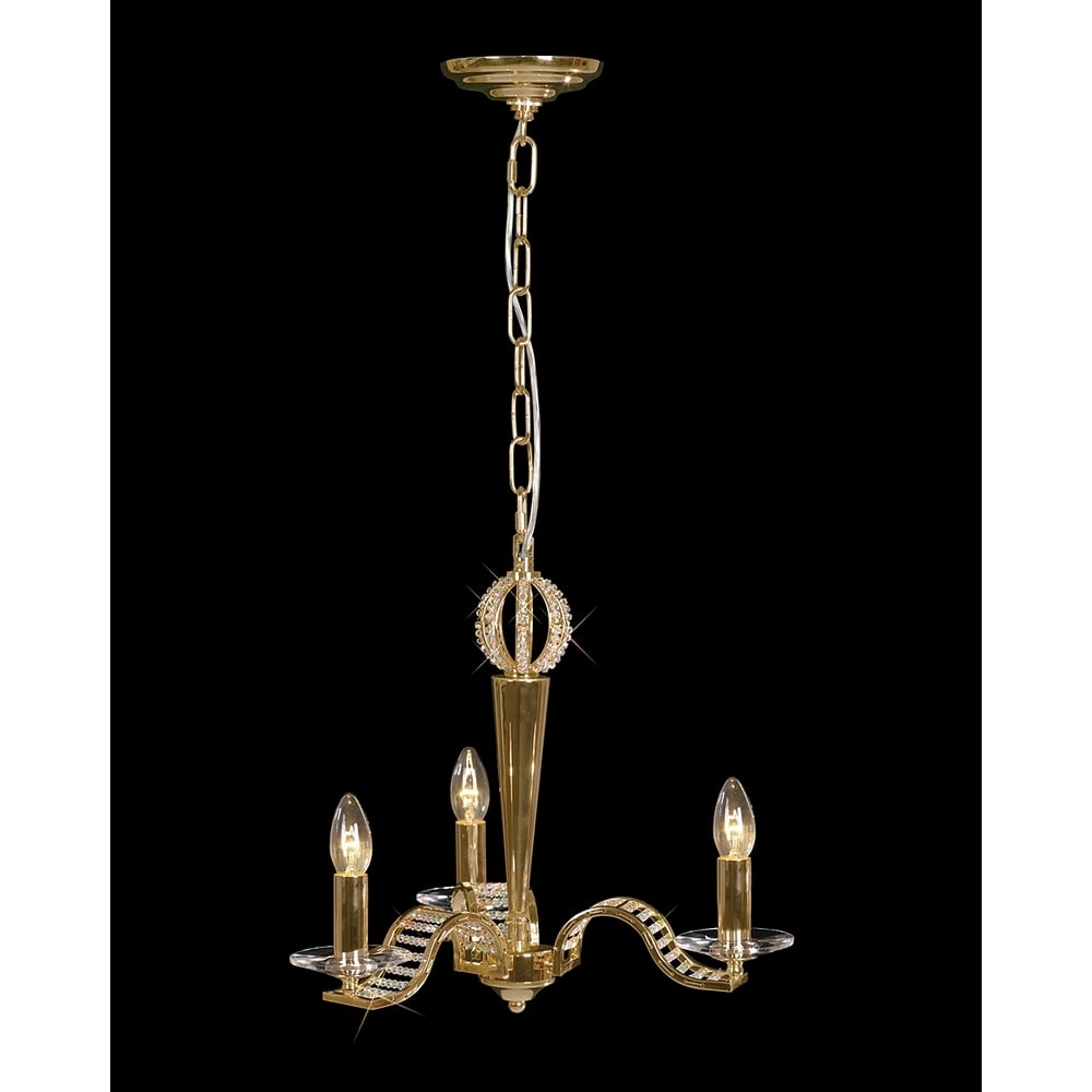 IL30443 Niobe Pendant 3 Light Gold/crystal