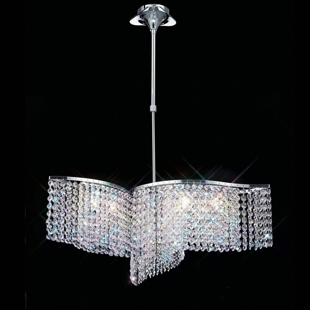 IL30572 Fabio Pendant 6 Light Polished Chrome/crystal