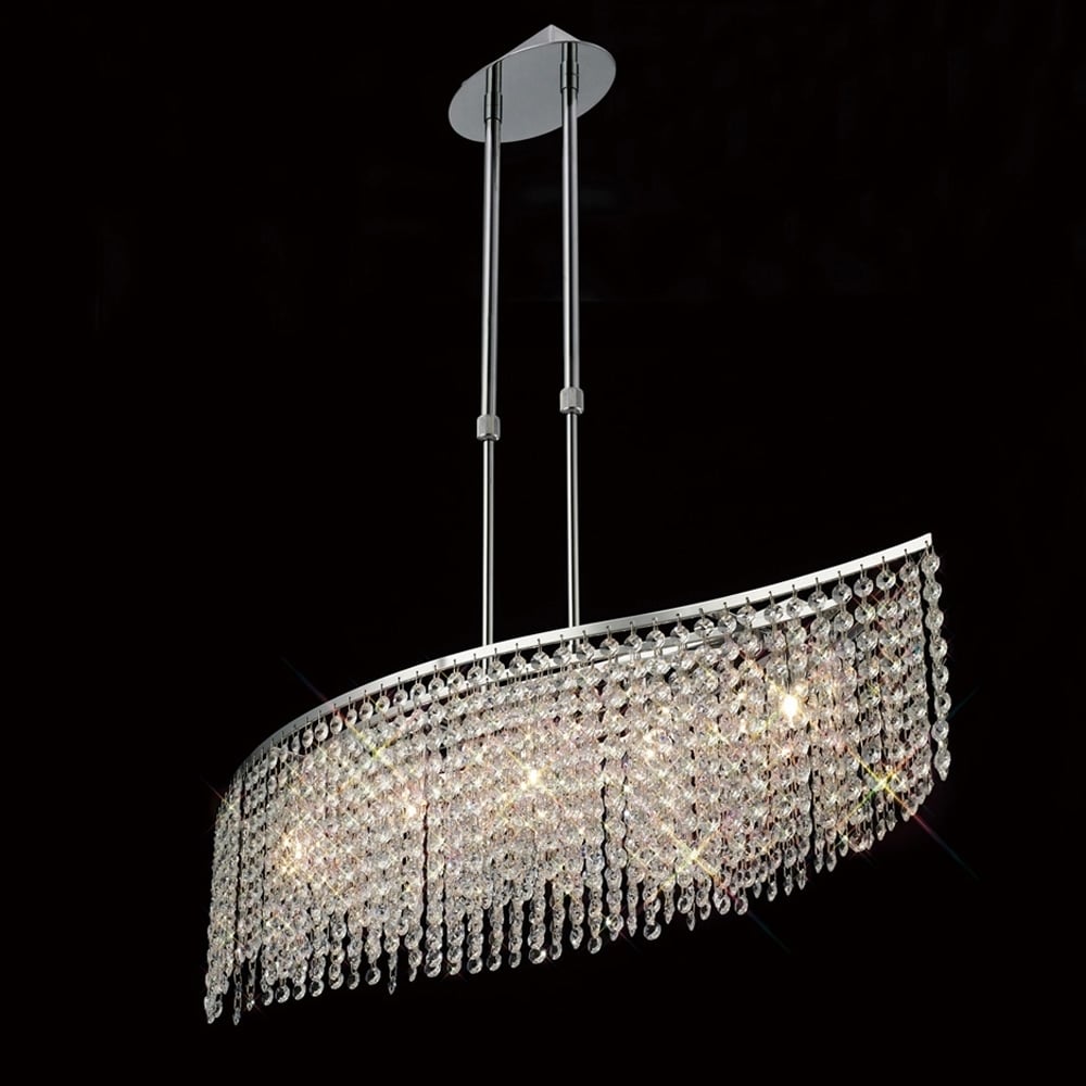 IL30574 Fabio Pendant 5 Light Polished Chrome/crystal