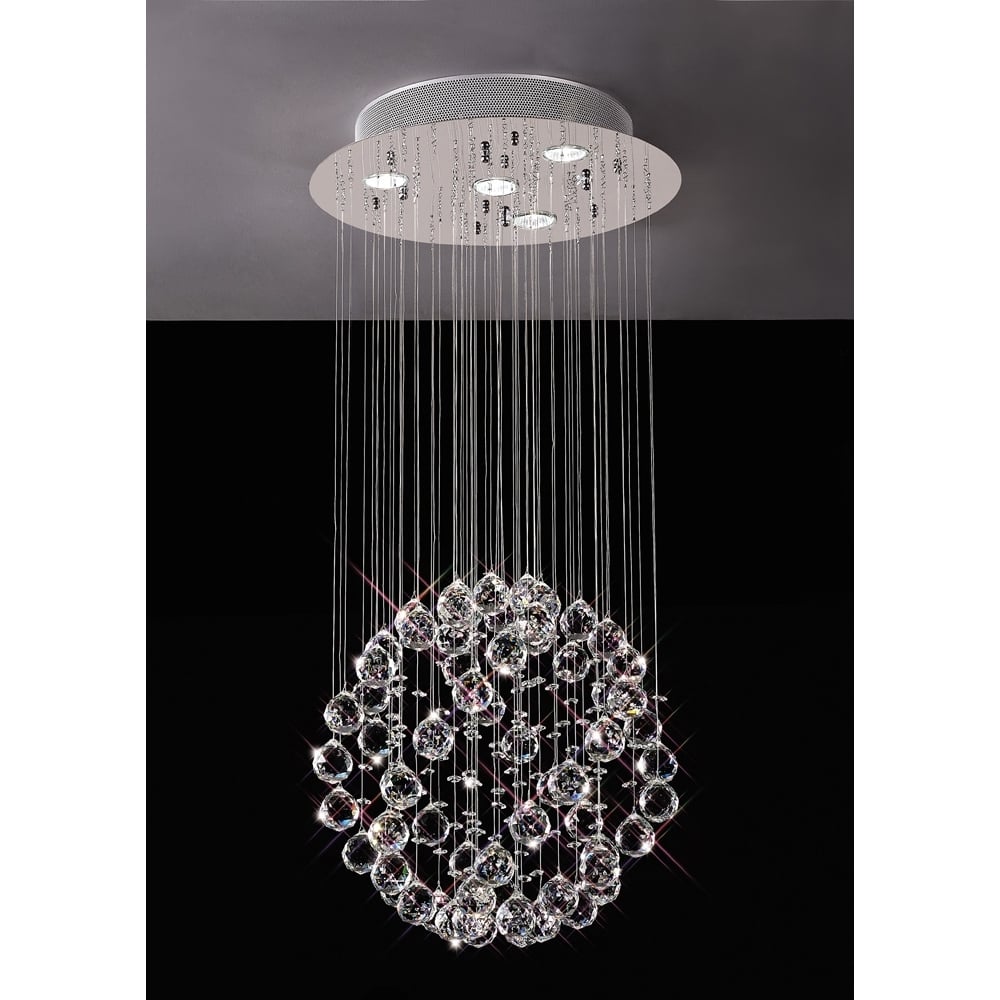IL30780 Colorado Pendant Light Polished Chrome/crystal