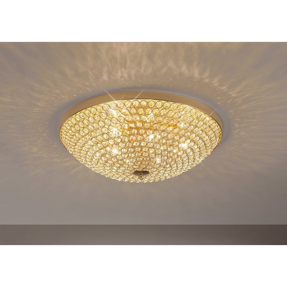 IL30757 Ava Ceiling 6 Light French Gold/crystal