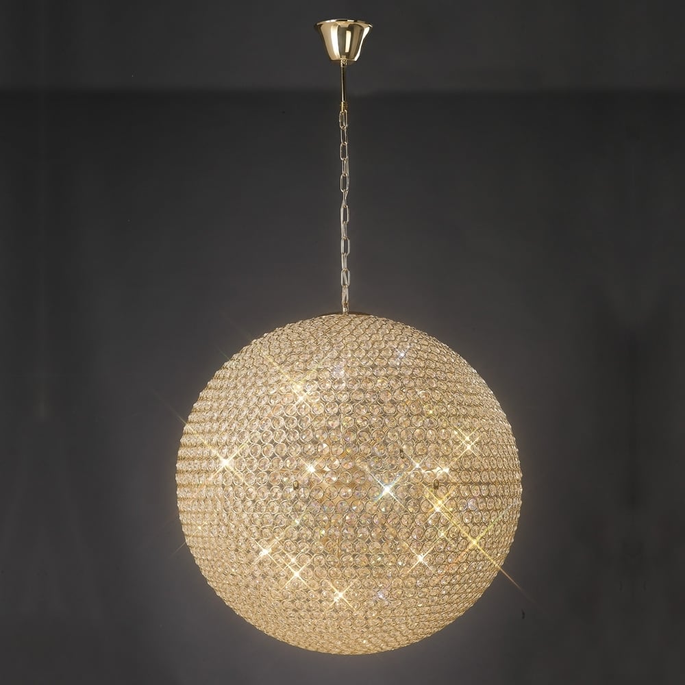 IL30750 Ava Pendant 12 Light French Gold/crystal