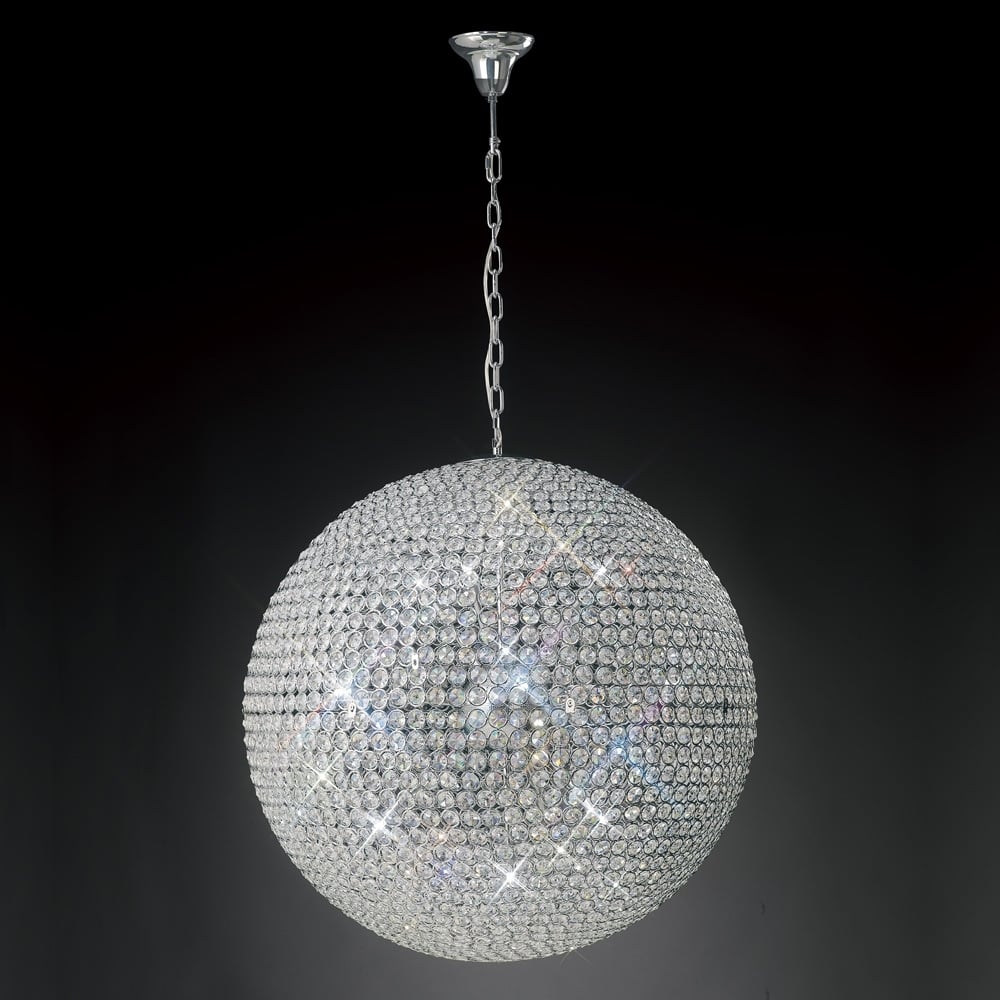 IL30202 Ava Pendant 12 Light Polished Chrome/crystal