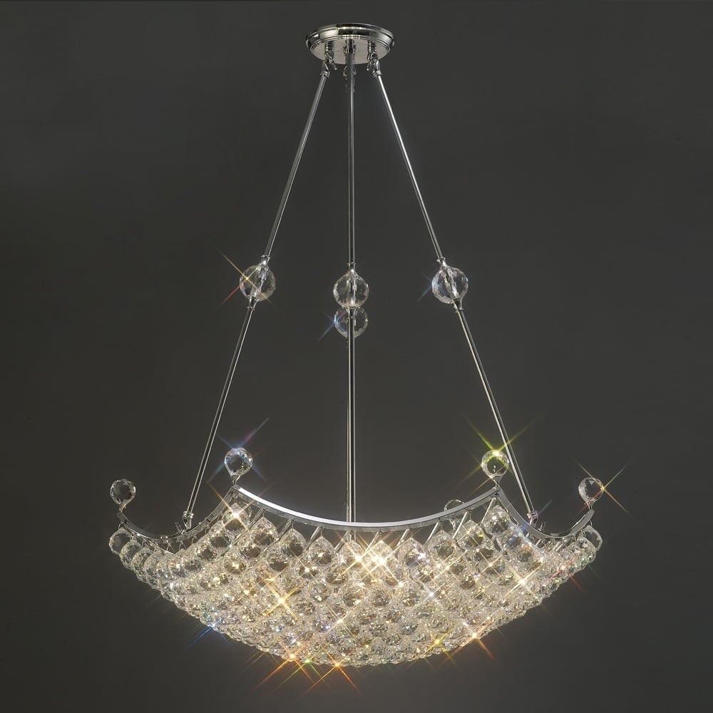IL30058 Cesto Grand Pendant 12 Light Polished Chrome/crystal