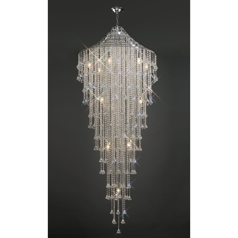 IL30776 Inina Tall Pendant 15 Light Polished Chrome Crystal