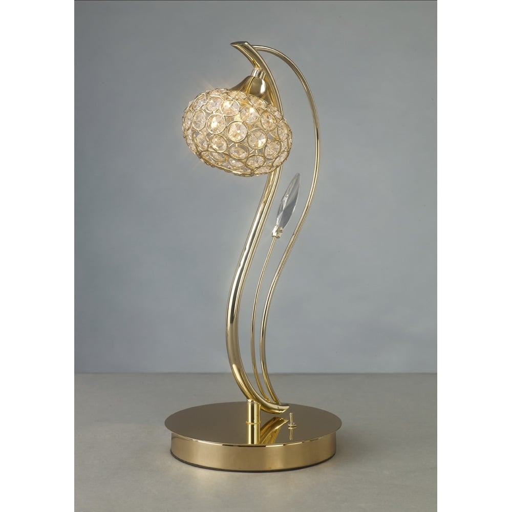 IL30969 Leimo Table Lamp 1 Light French Gold/crystal