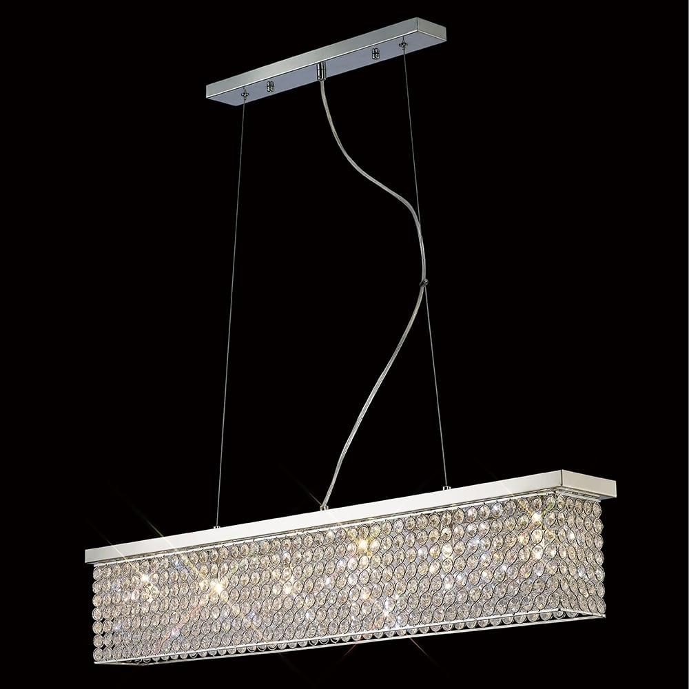 IL30433 Piazza Pendant 6 Light Polished Chrome/crystal