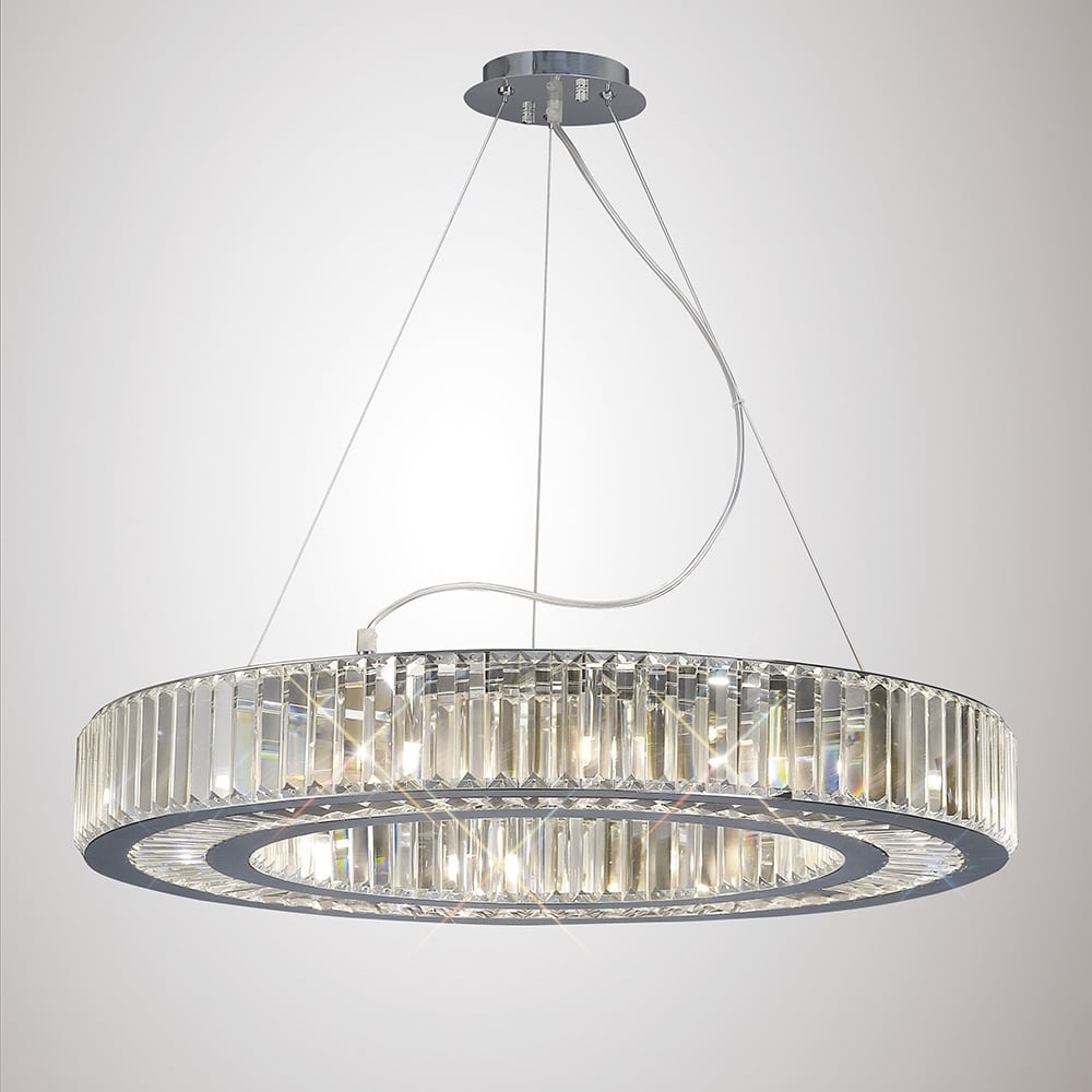 IL30099 Torre Pendant 10 Light Polished Chrome/crystal