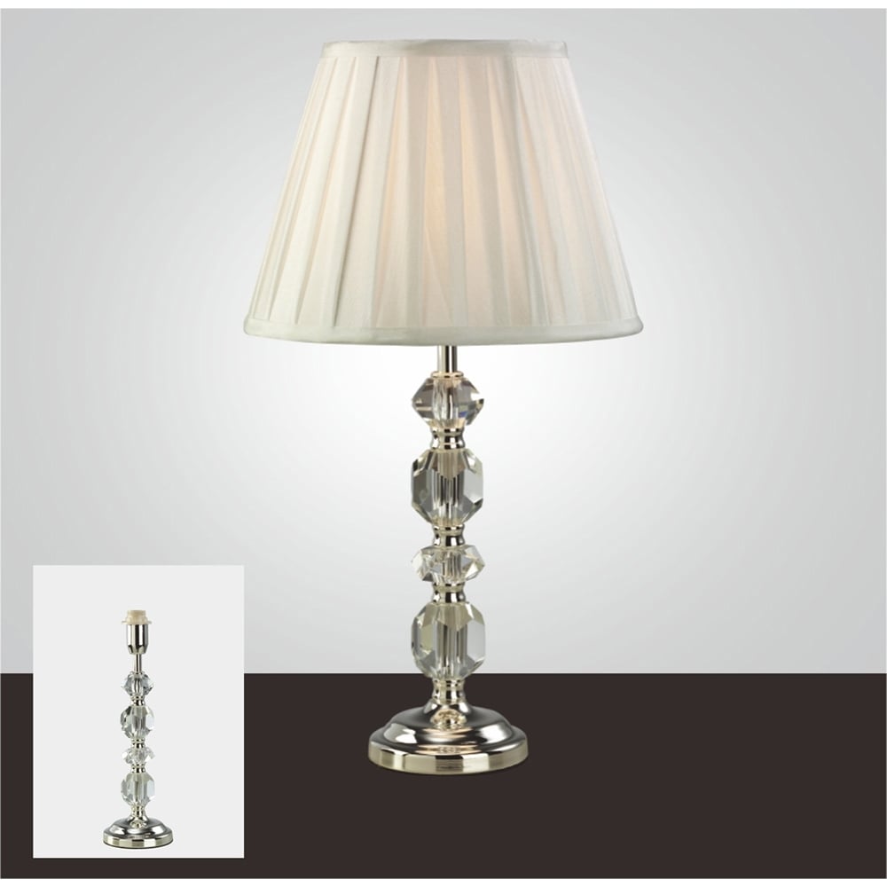 IL11004 Dana Crystal Table Lamp Polished Chrome