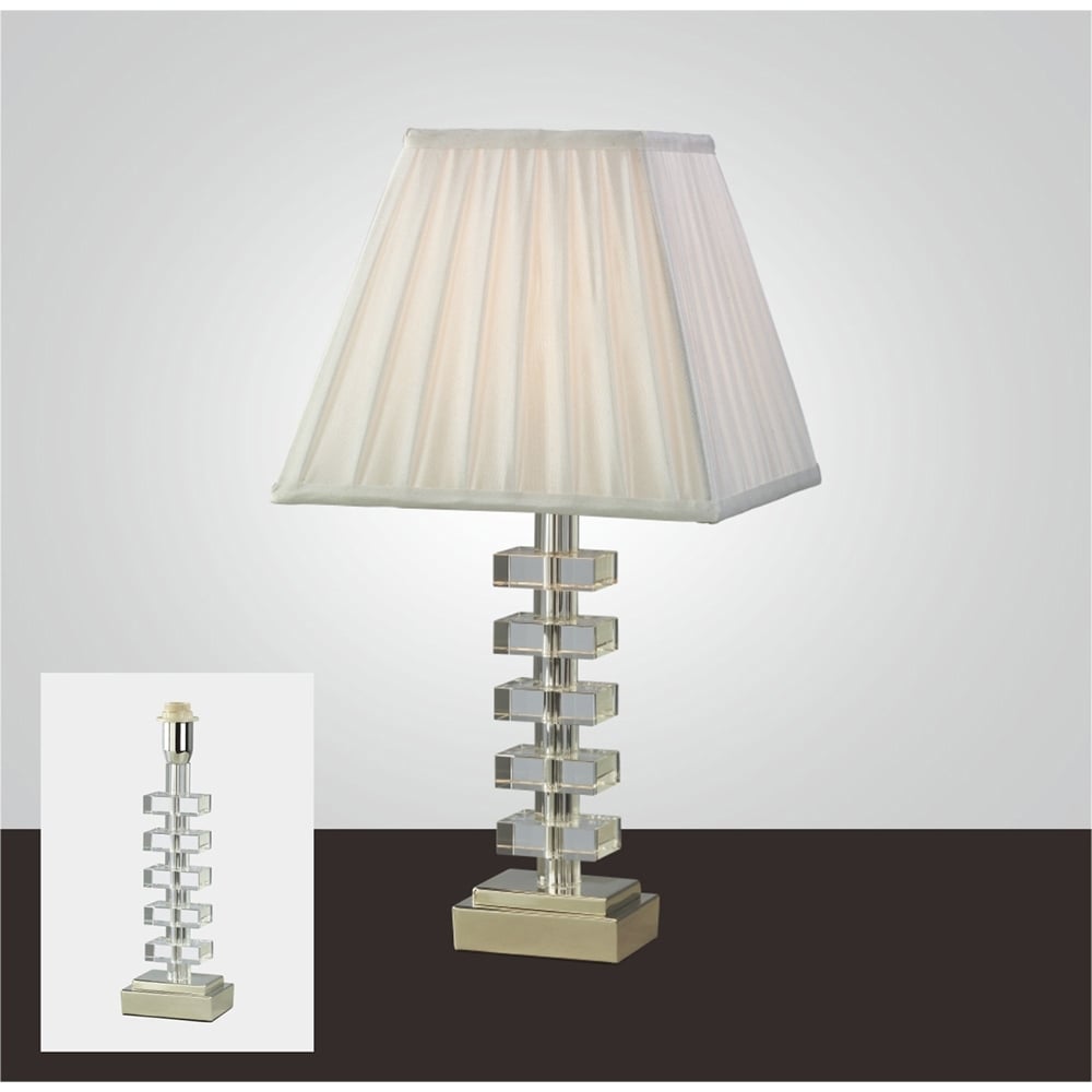 IL11005 Dusit Crystal Table Lamp Polished Chrome