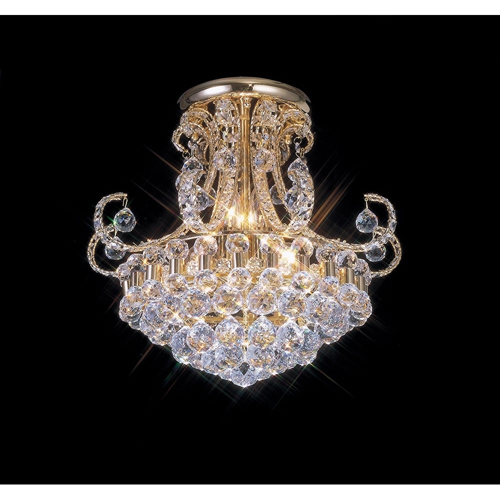 IL30007 Pearl Ceiling Light French Gold/crystal