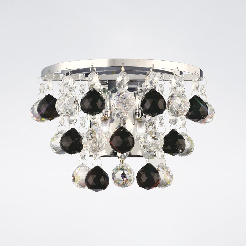 IL30014BL Atla Wall Lamp Polished Chrome/crystal