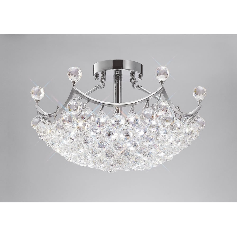 IL30033 Cesto Ceiling Polished Chrome/crystal